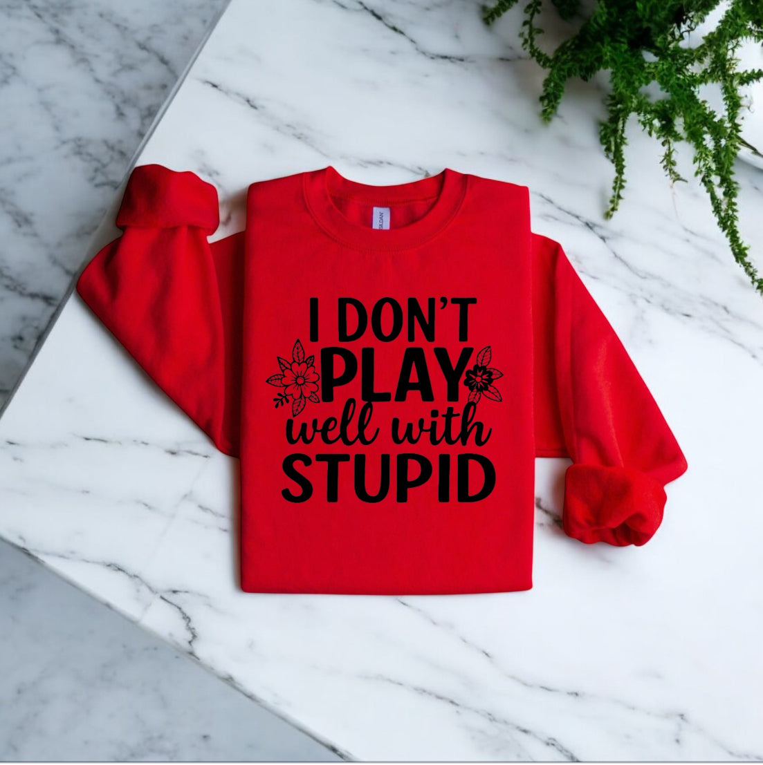 I donโt play well with Stupid Sweatshirts