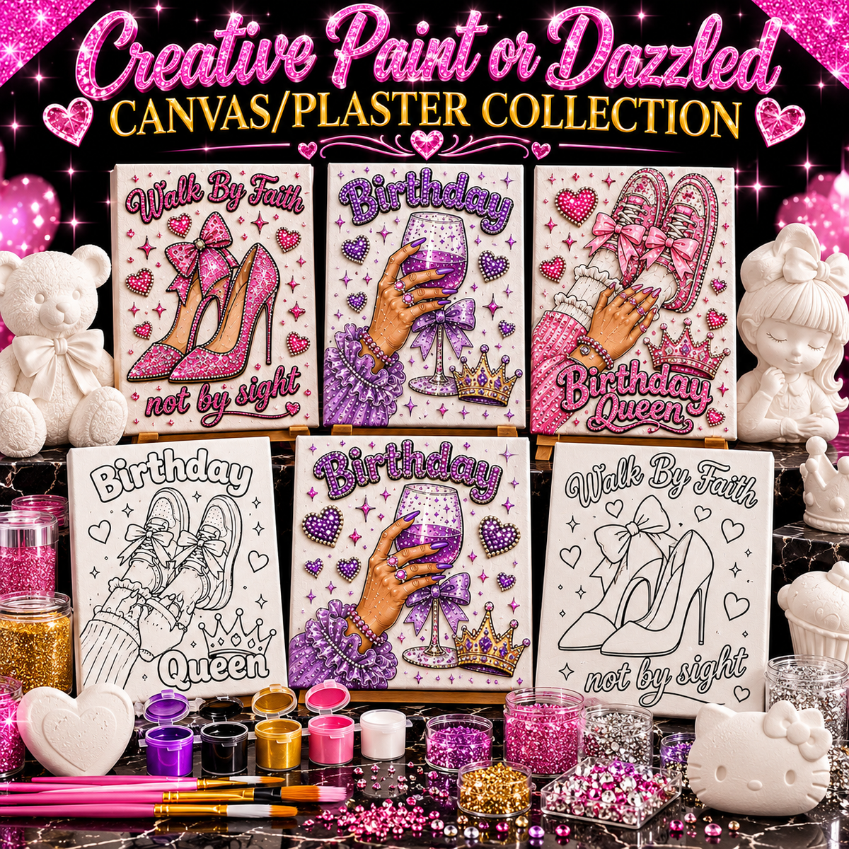 Creative Paint or Dazzled Canvas/Plaster Collection