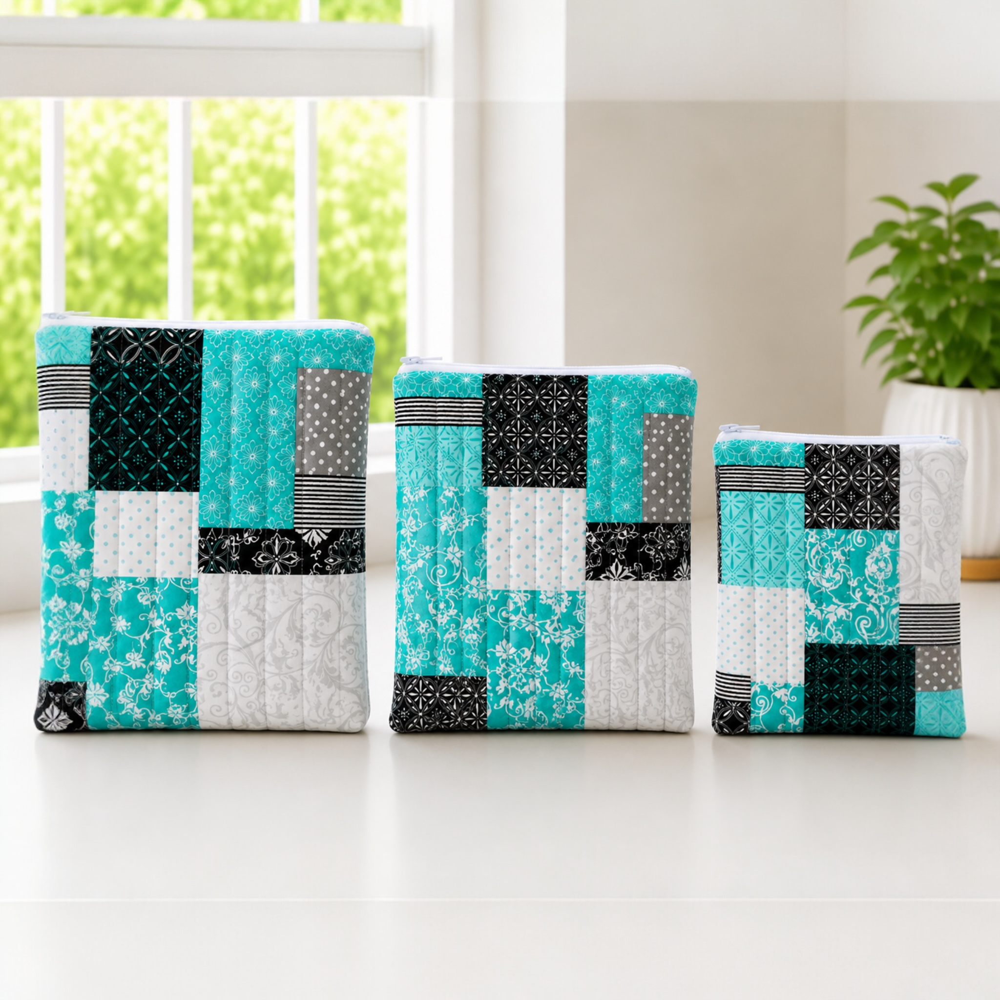 Aqua Haven Patchwork Kindle E-Reader / BookSleeves