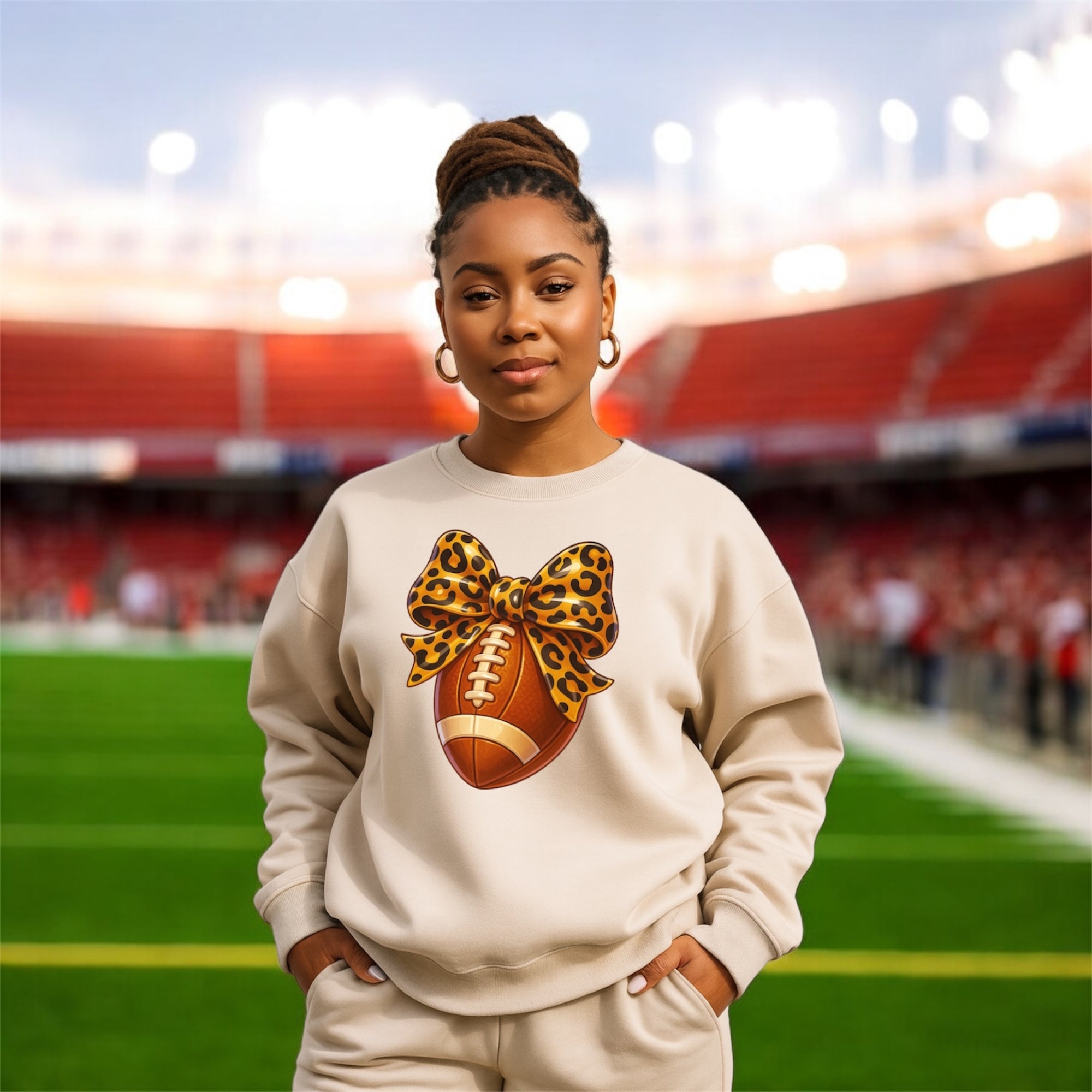 Cheetah Football Sweatshirt