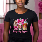 Pray. Sip. Repeat. Tshirts