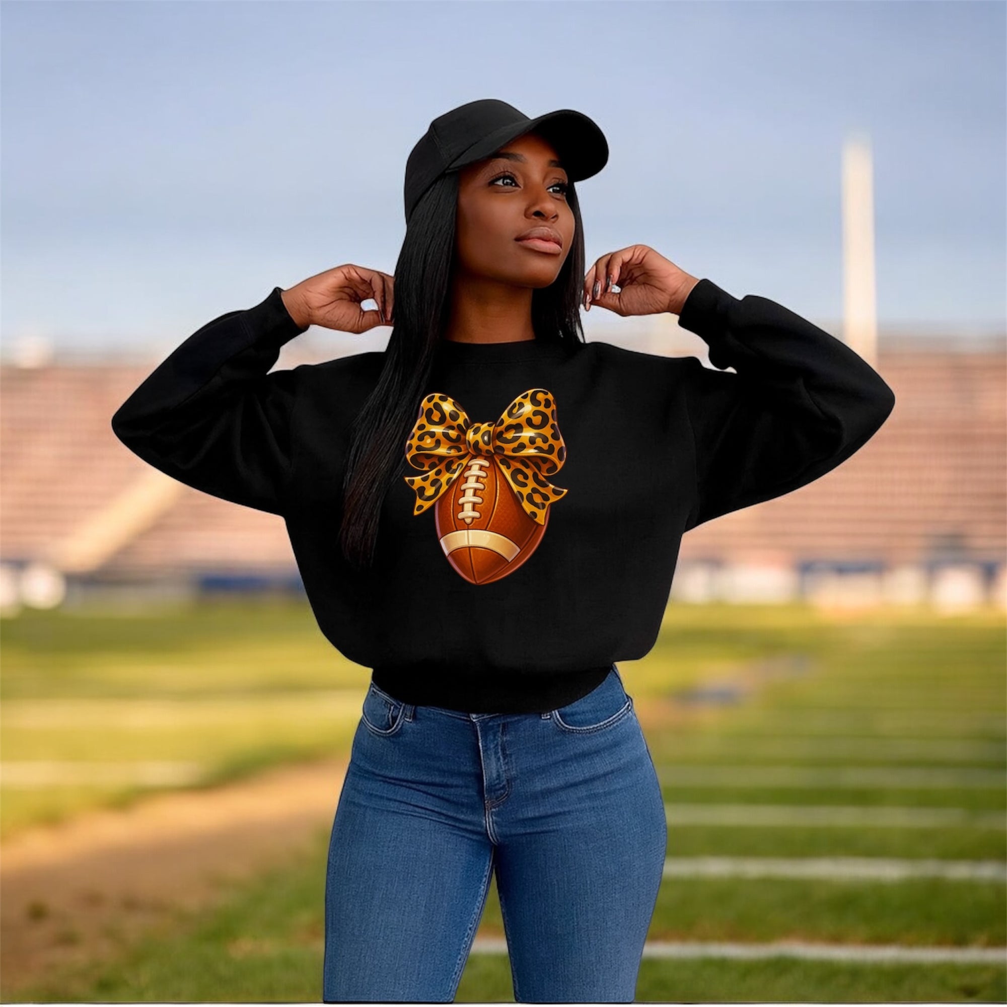 Cheetah Football Sweatshirt