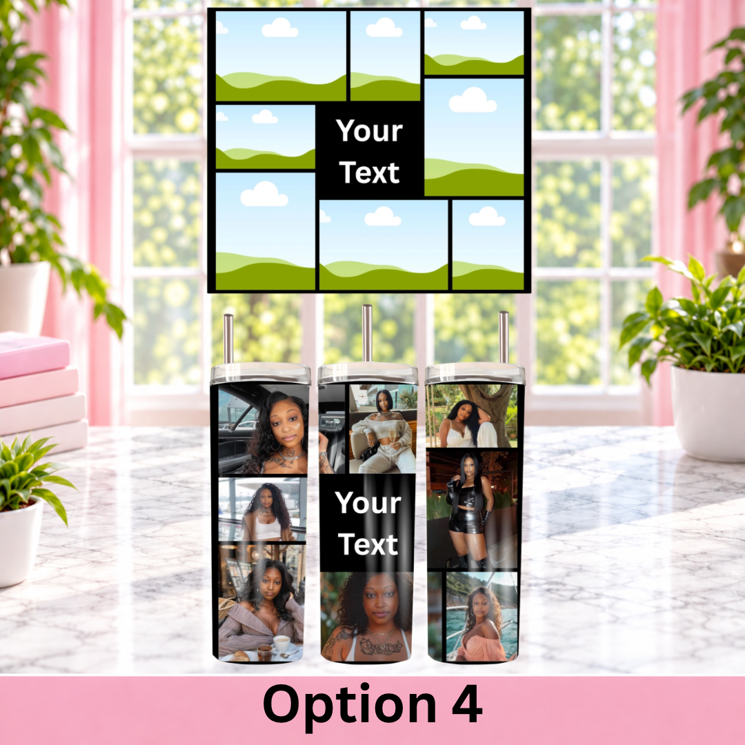 Custom Photo Grid Tumblers