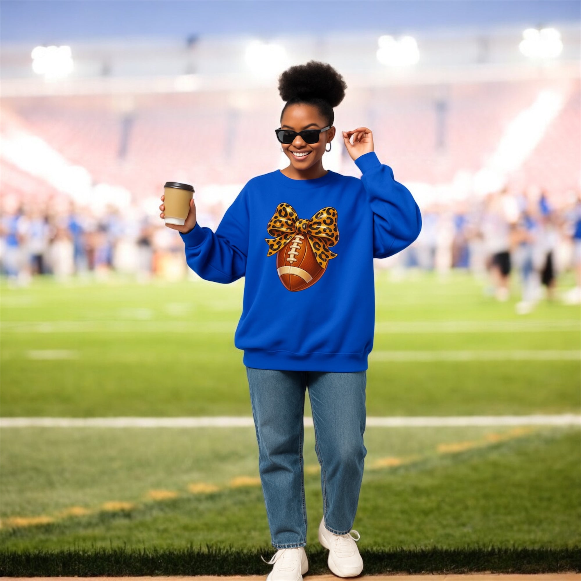 Cheetah Football Sweatshirt