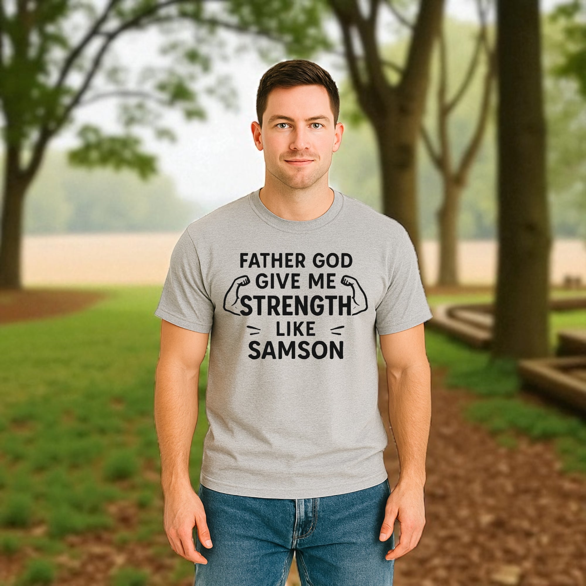 Father God Give Me Strength Like Samson Tshirt