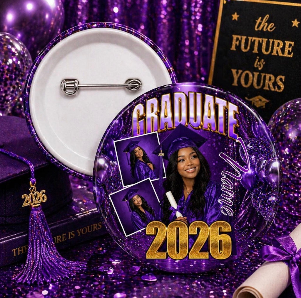 Custom Graduation Photo Buttons (wholesale)