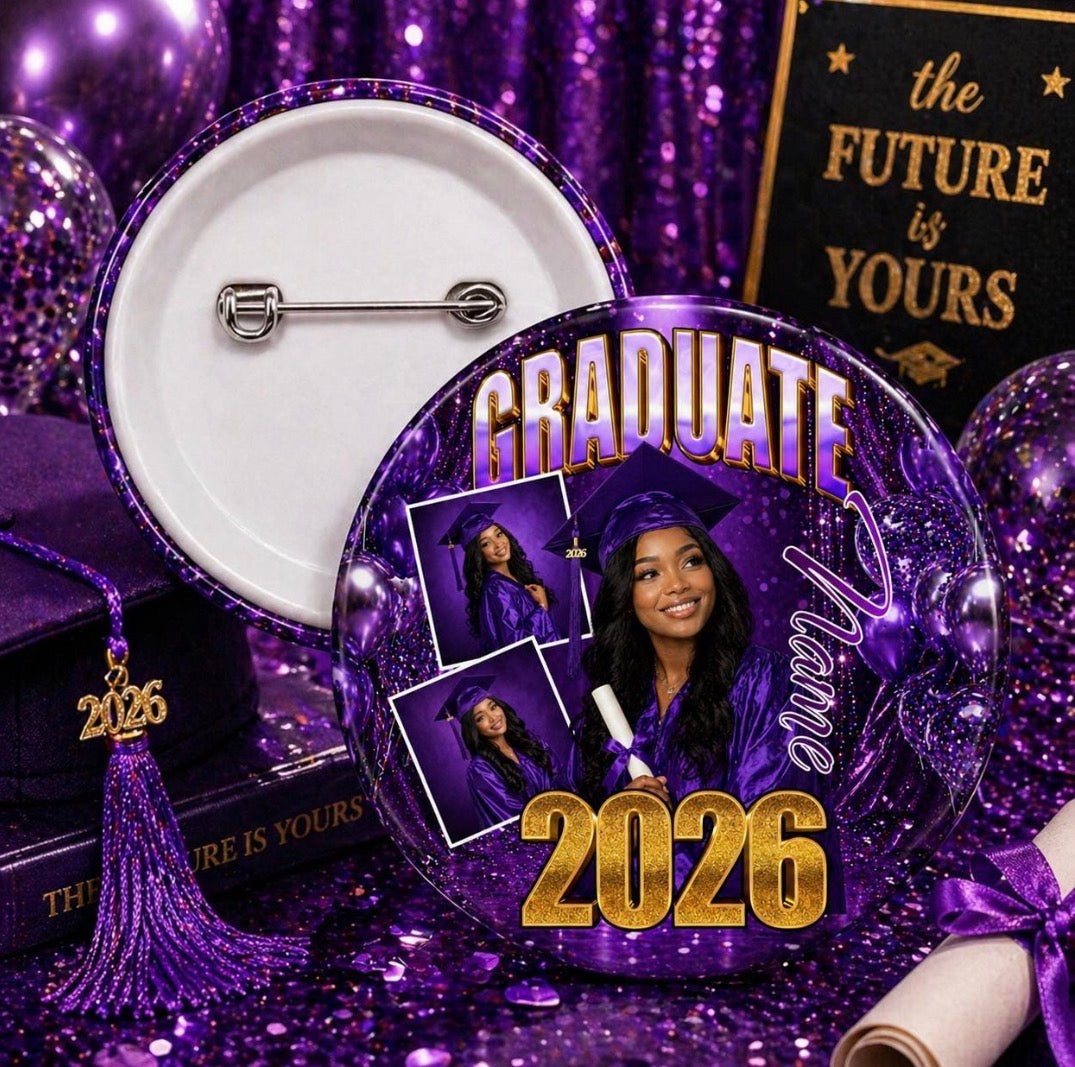 Custom Graduation Photo Buttons (wholesale)