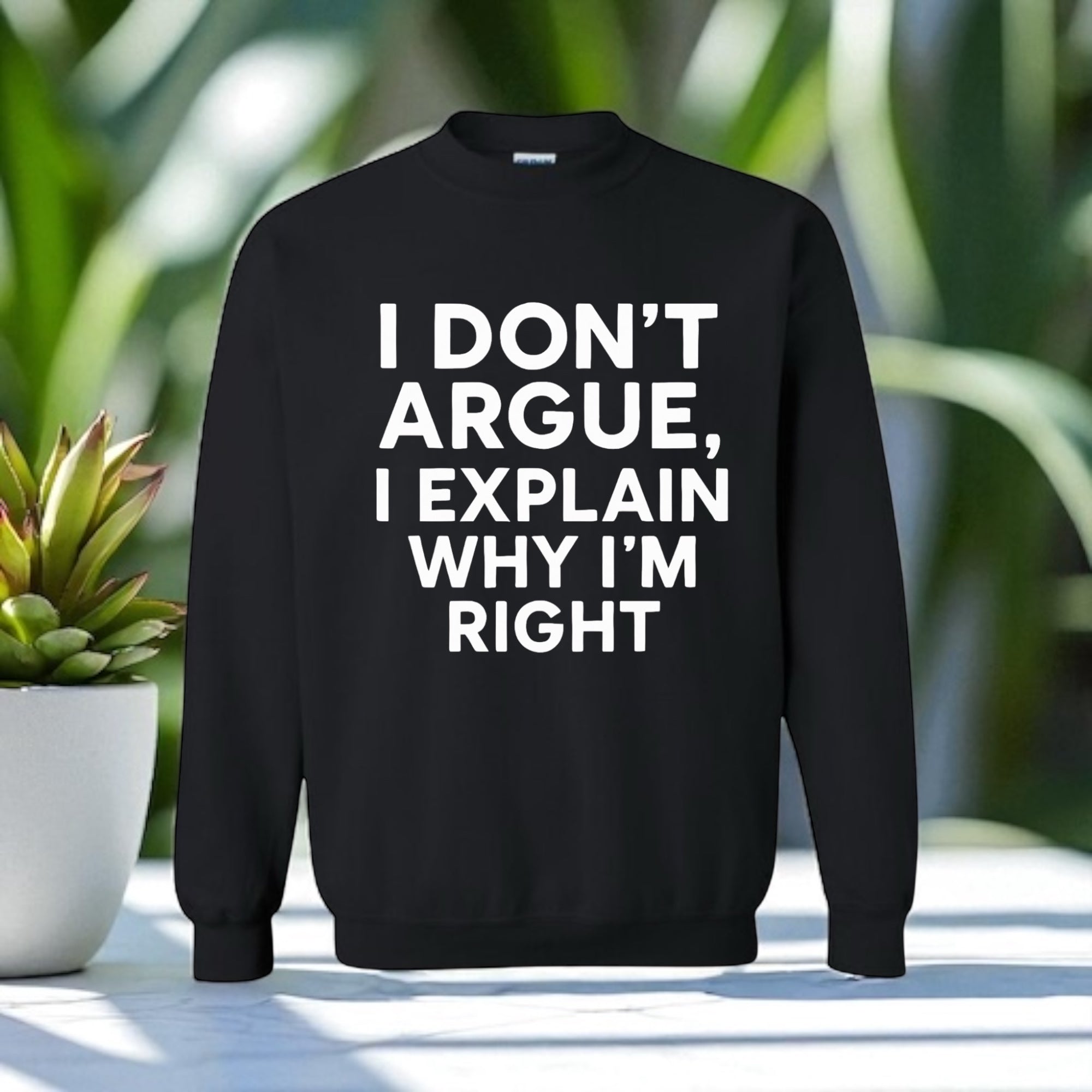 I Don’t Argue, I Explain Adult Sweat Shirts