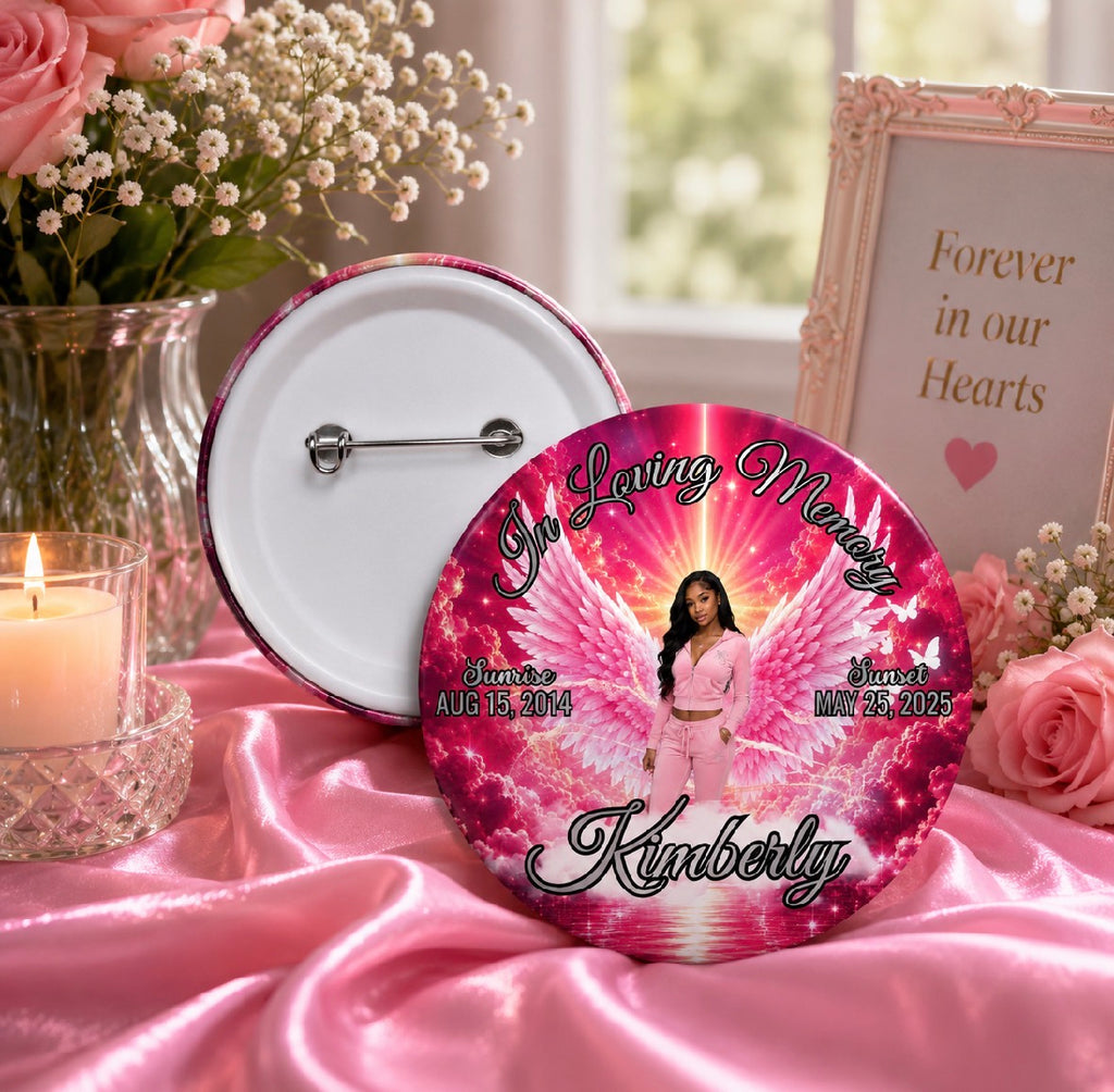 Custom Memorial Photo Buttons (Wholesale)