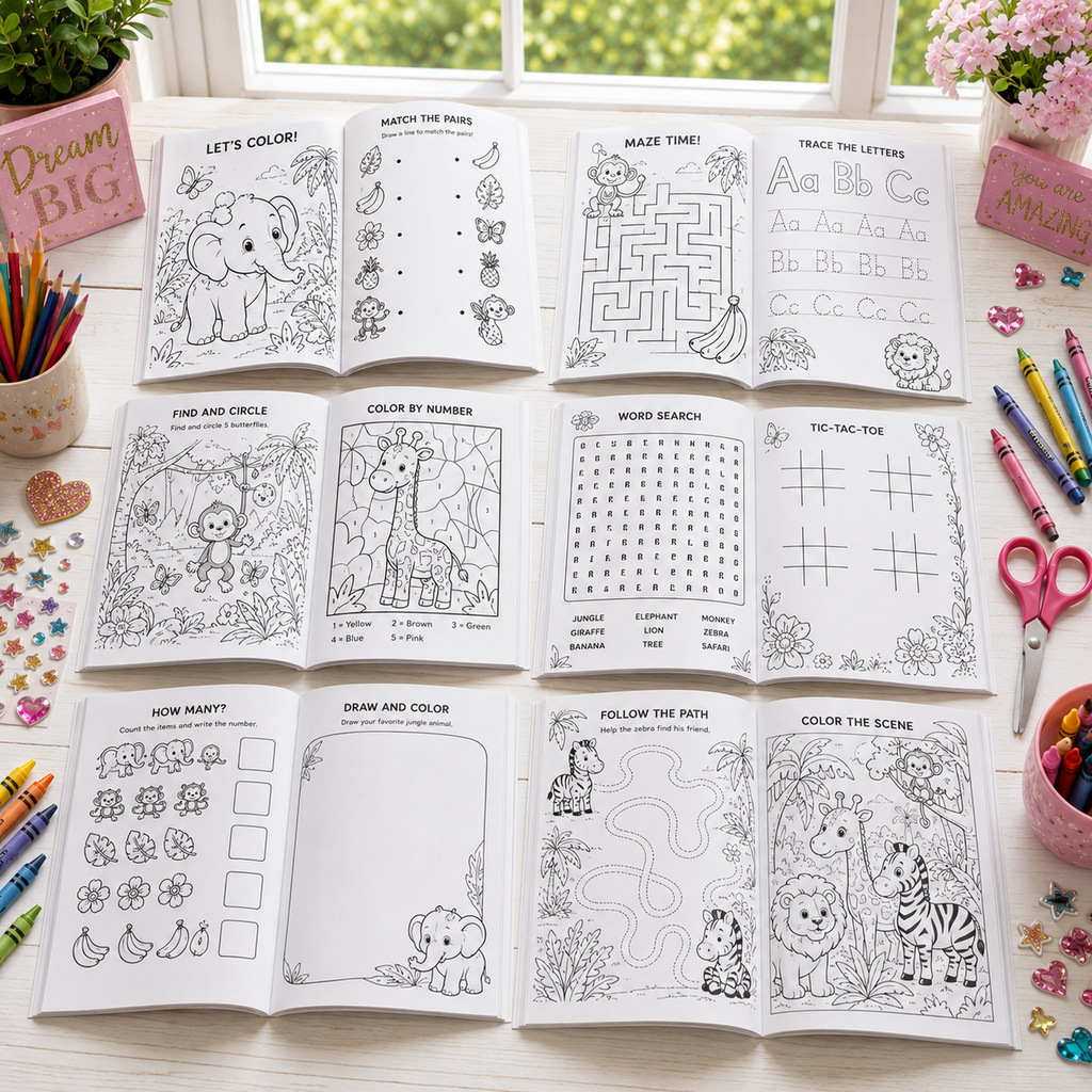 Custom Coloring Activity Book (Wholesale)