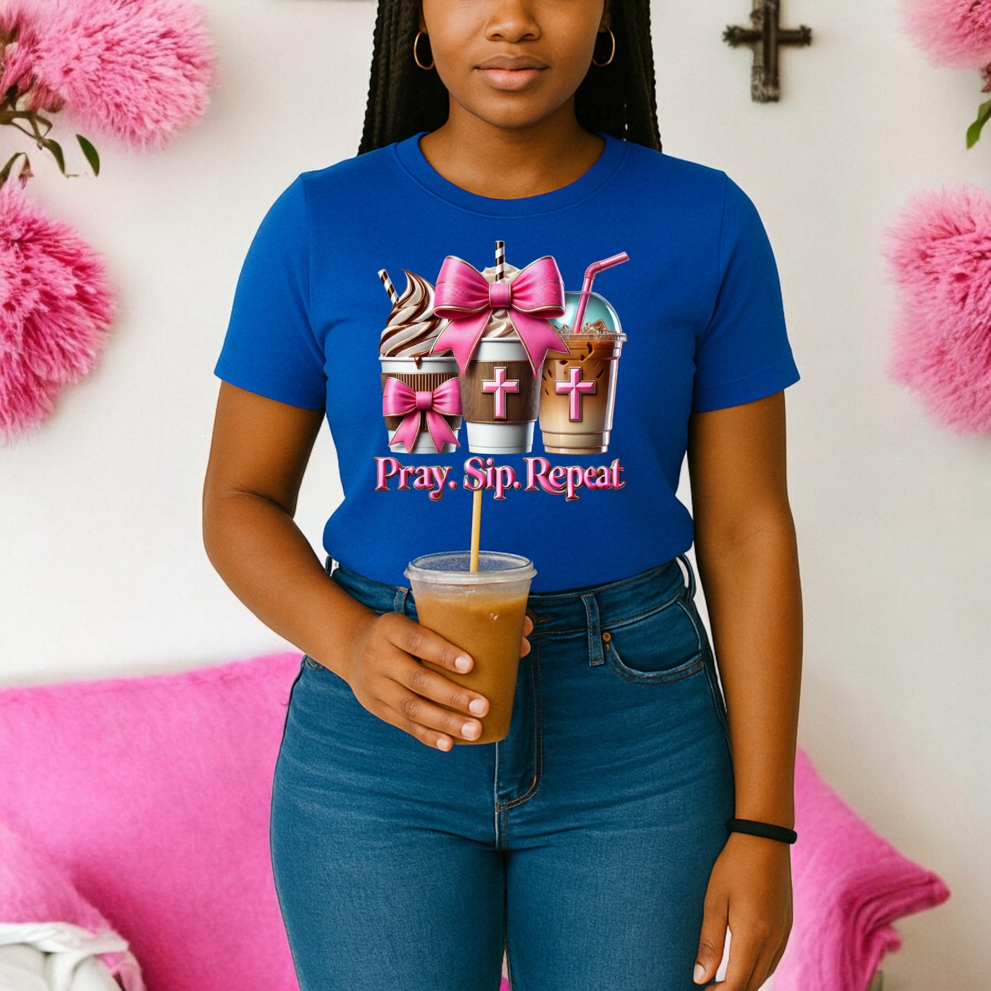 Pray. Sip. Repeat. Tshirts