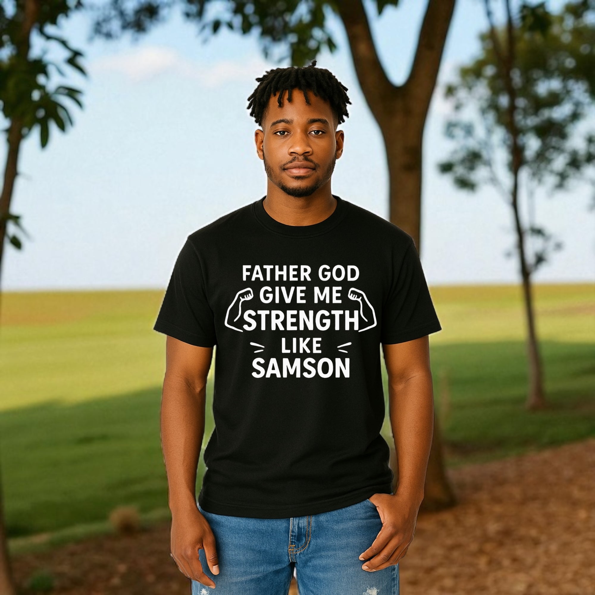 Father God Give Me Strength Like Samson Tshirt