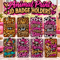 Animal Print ID Badge Holders