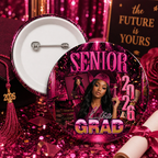 Custom Graduation Photo Buttons Pins