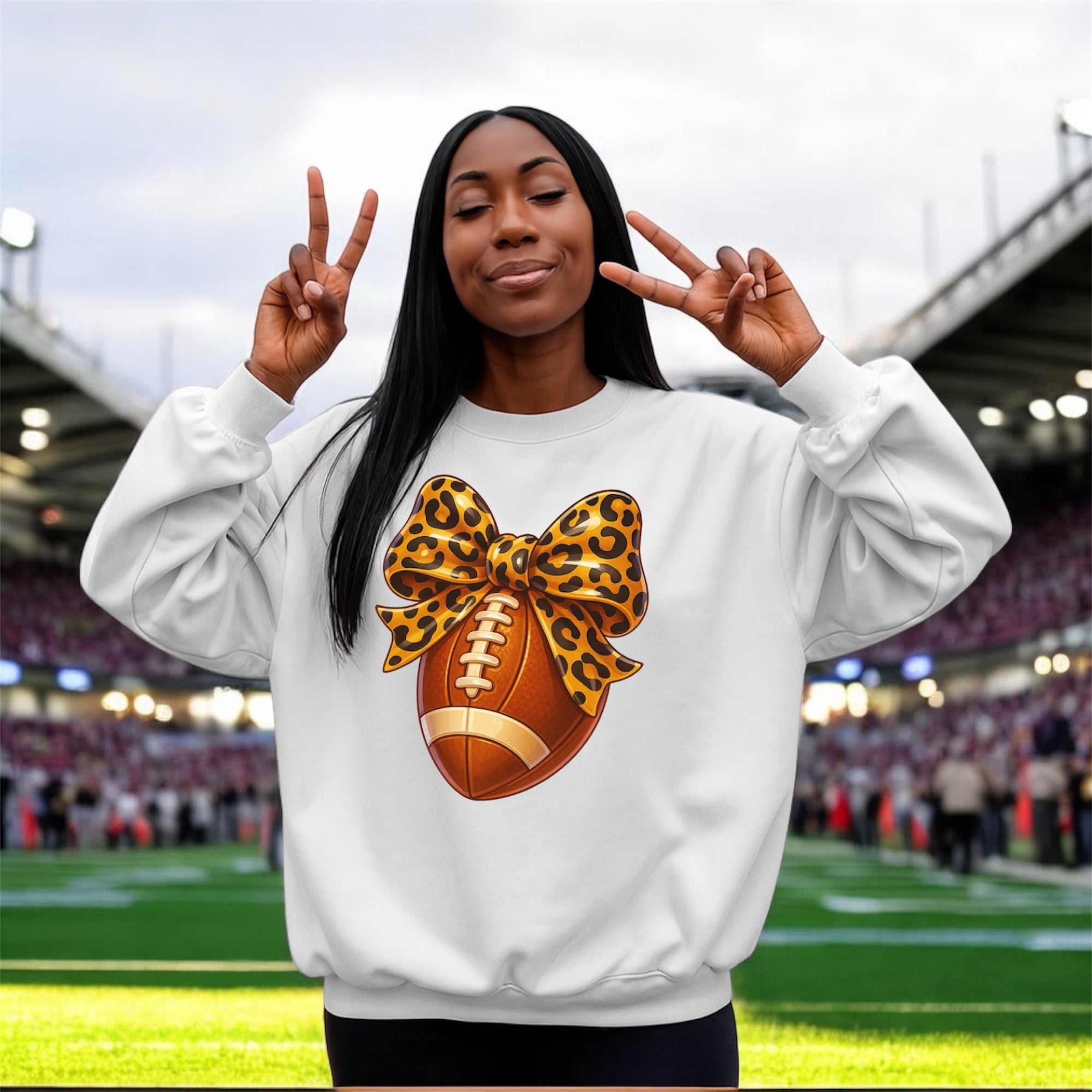 Cheetah Football Sweatshirt