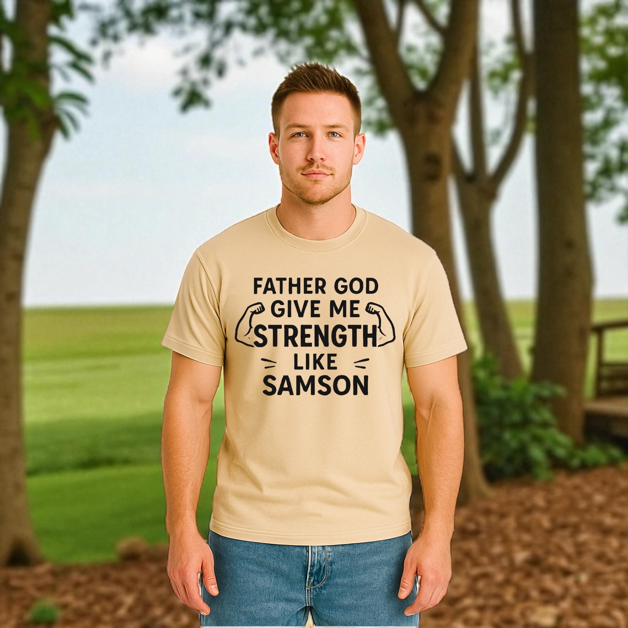 Father God Give Me Strength Like Samson Tshirt