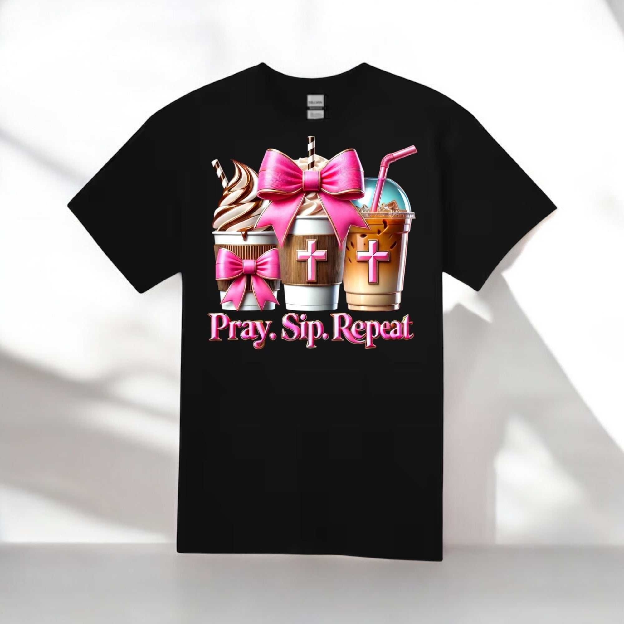Pray. Sip. Repeat. Tshirts