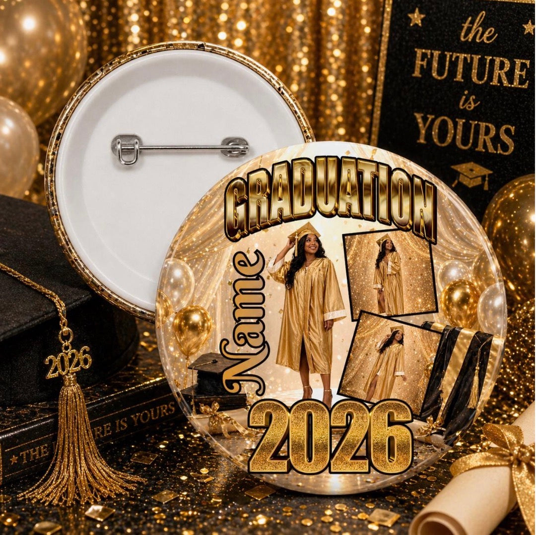 Custom Graduation Photo Buttons (wholesale)