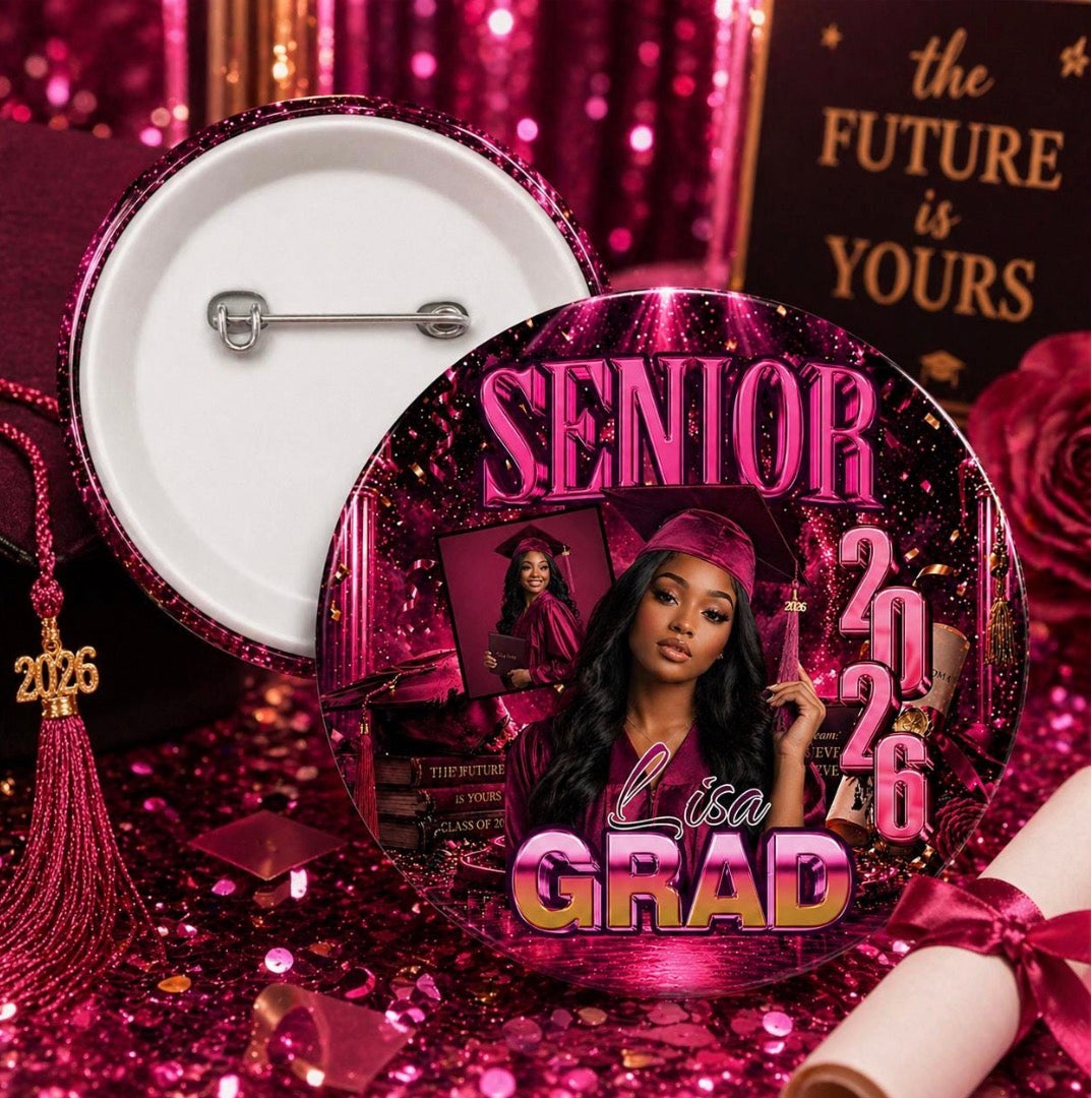 Custom Graduation Photo Buttons (wholesale)