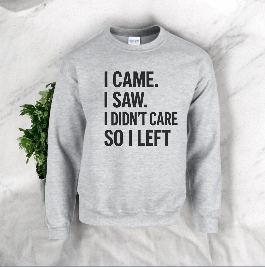 I Didn’t Care Sweatshirt