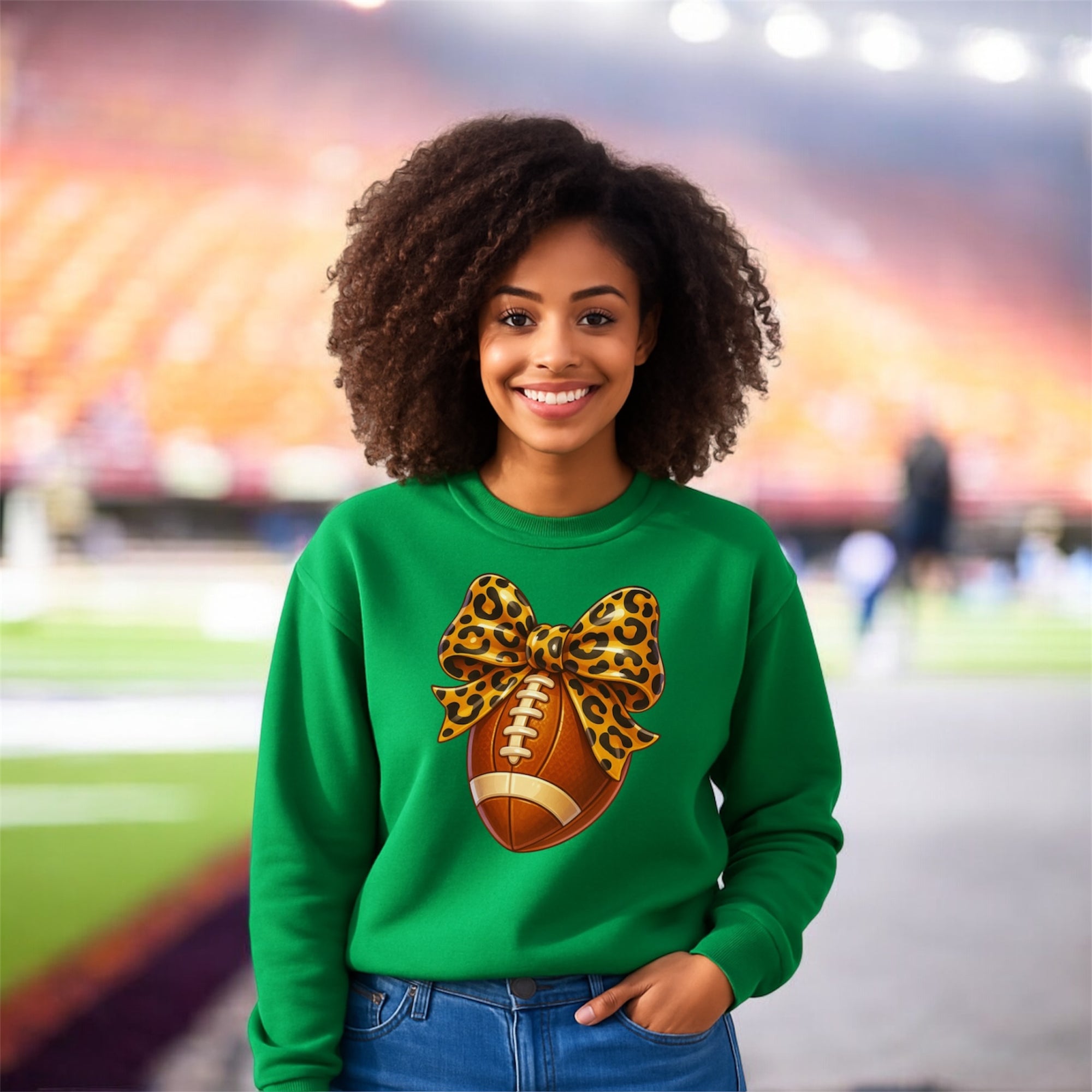 Cheetah Football Sweatshirt