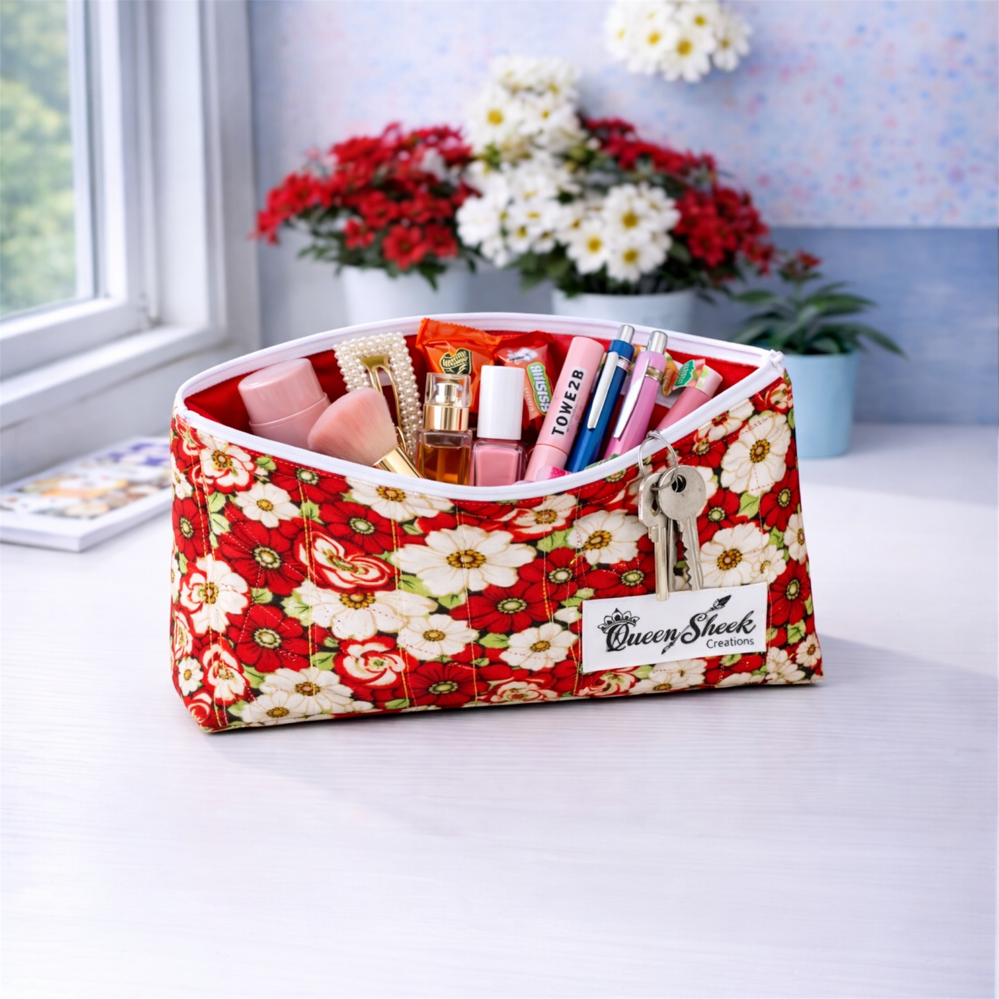 Pretty in Pedals Zipper Pouch