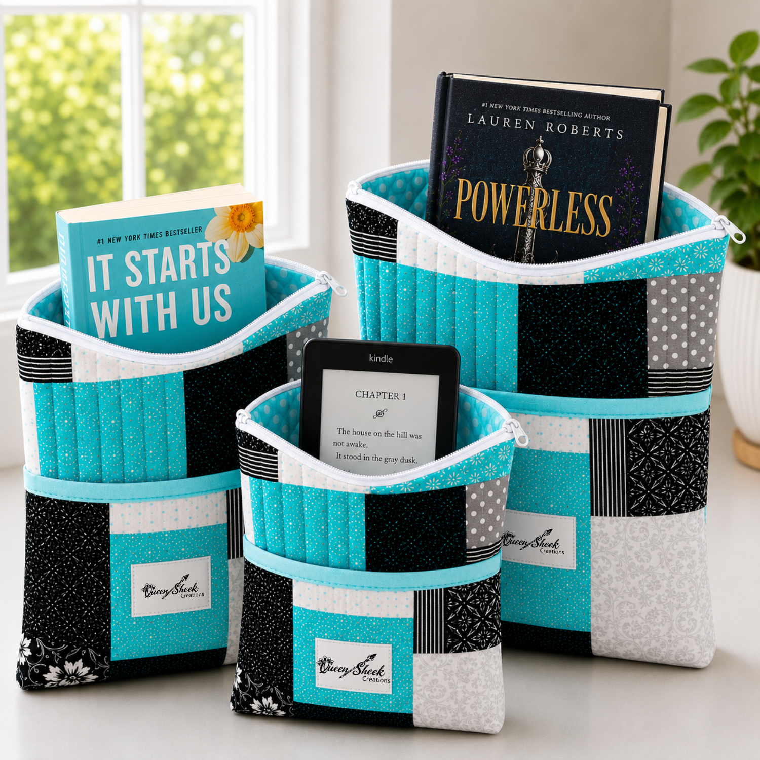 Aqua Haven Patchwork Kindle E-Reader / BookSleeves