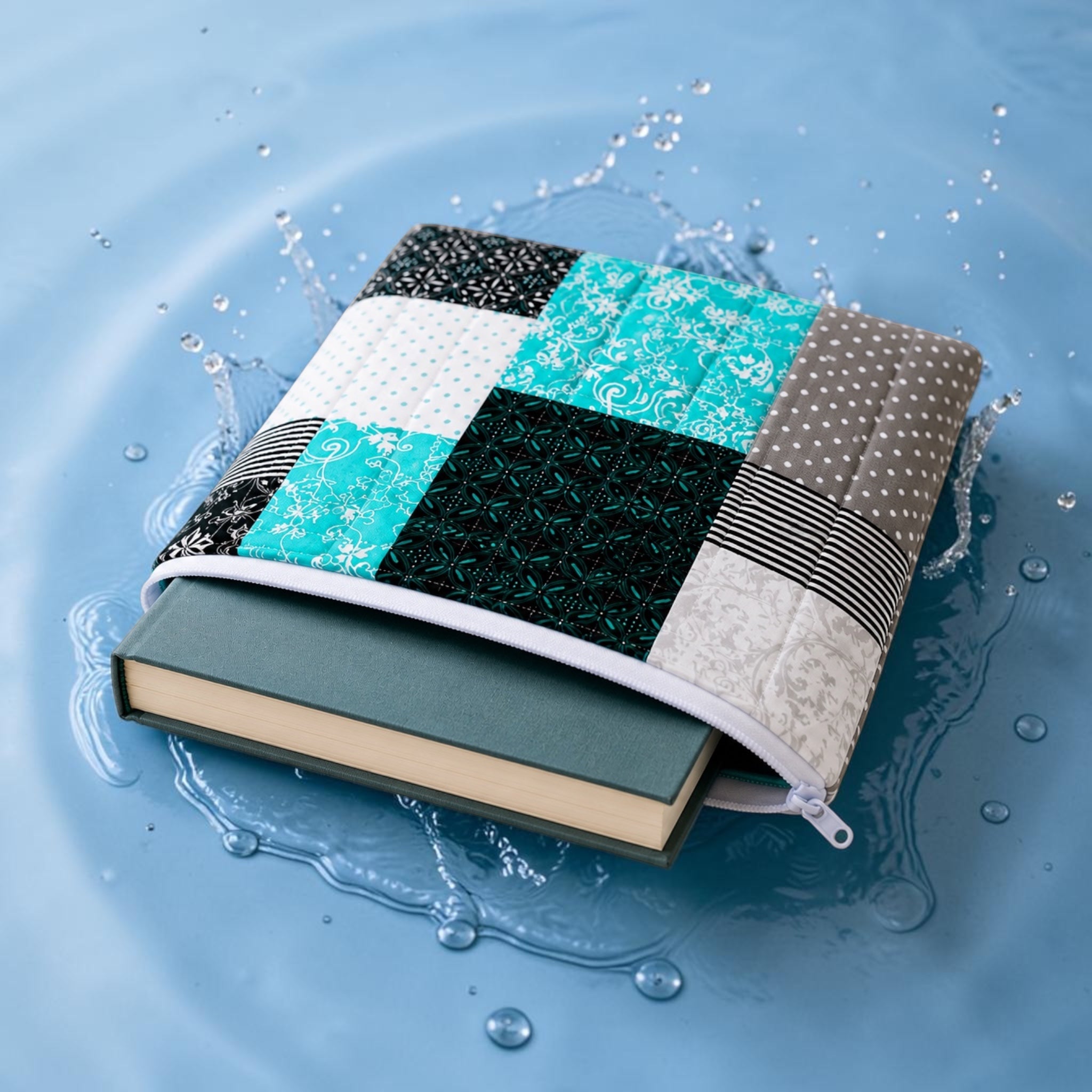 Aqua Haven Patchwork Kindle E-Reader / BookSleeves