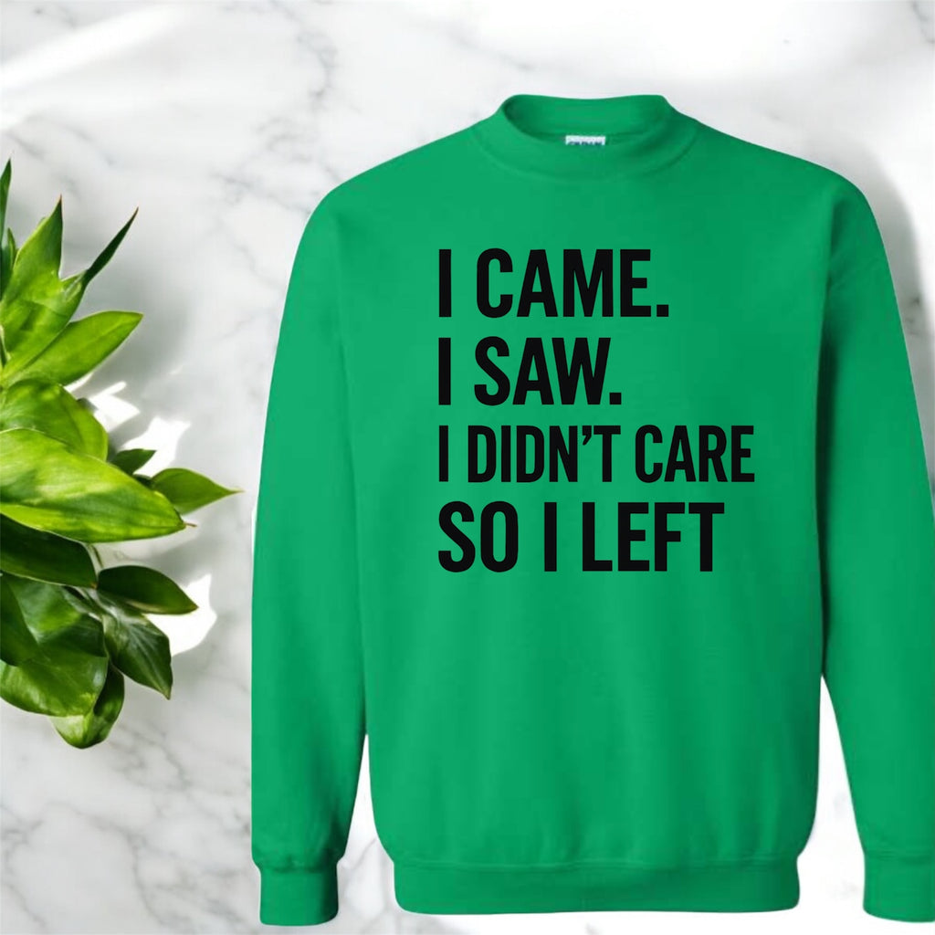 I Didn’t Care Sweatshirt