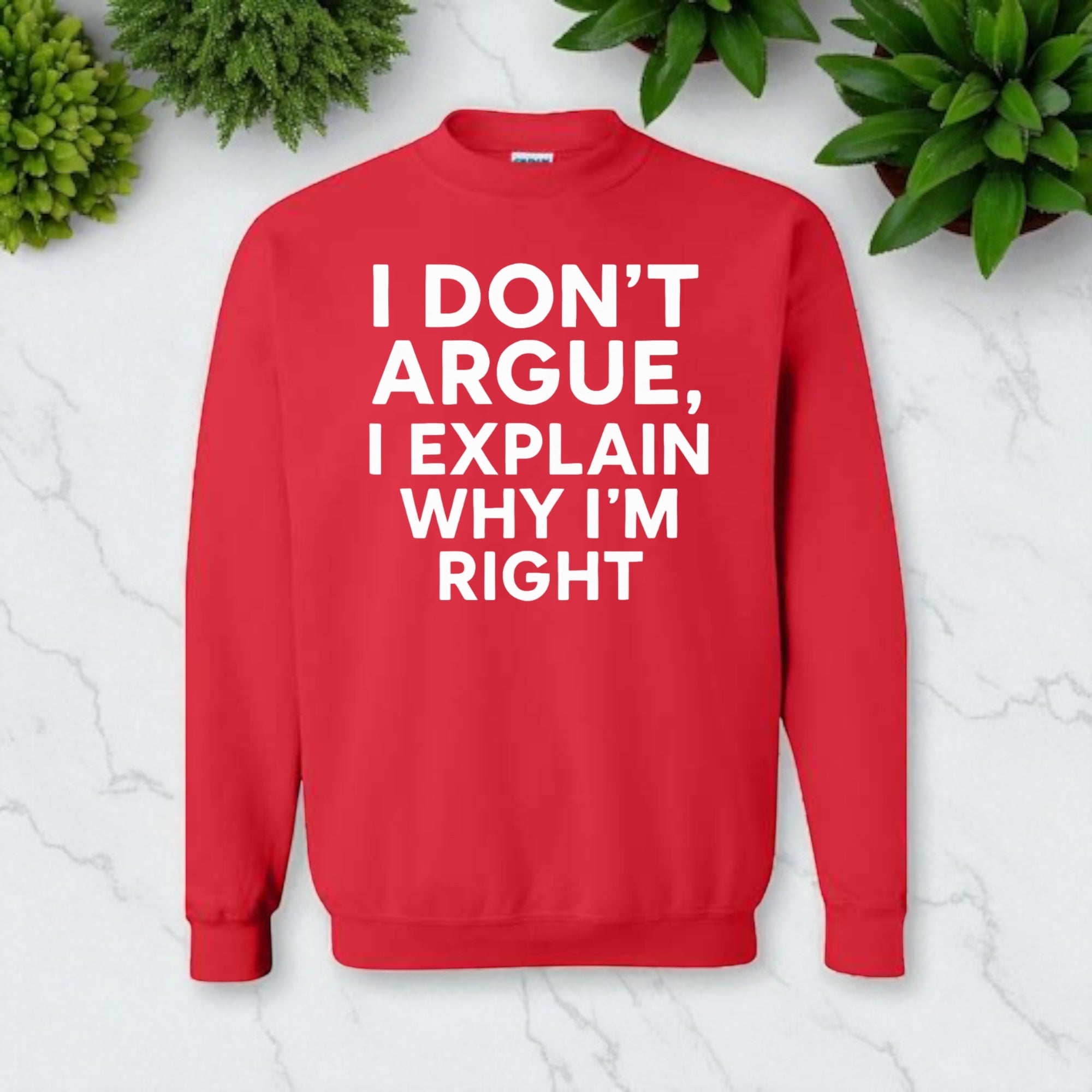 I Don’t Argue, I Explain Adult Sweat Shirts