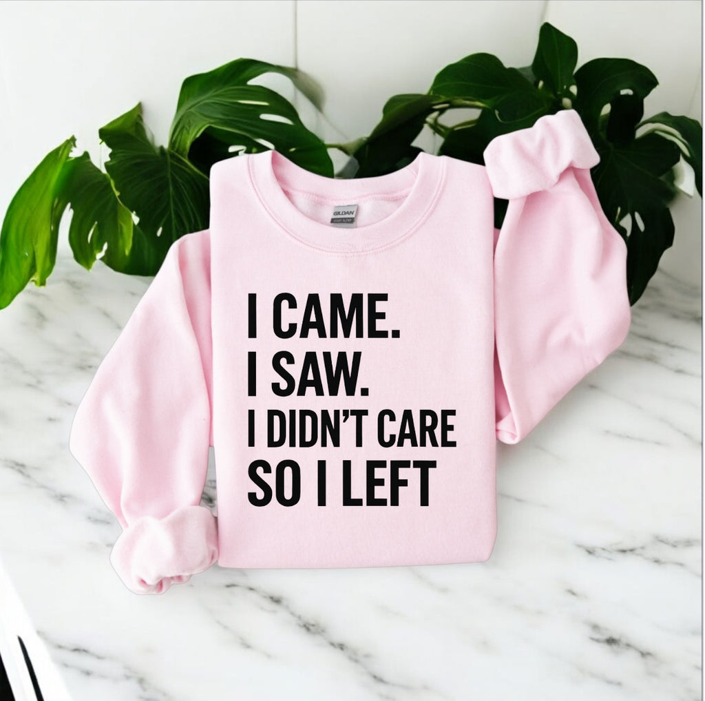 I Didn’t Care Sweatshirt