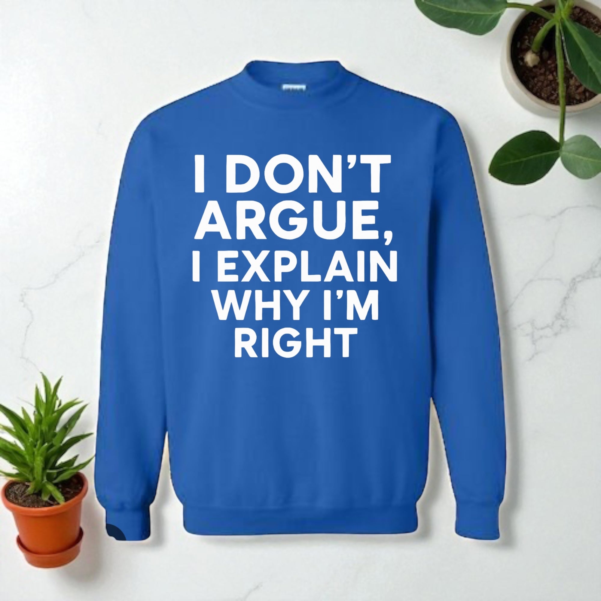 I Don’t Argue, I Explain Adult Sweat Shirts