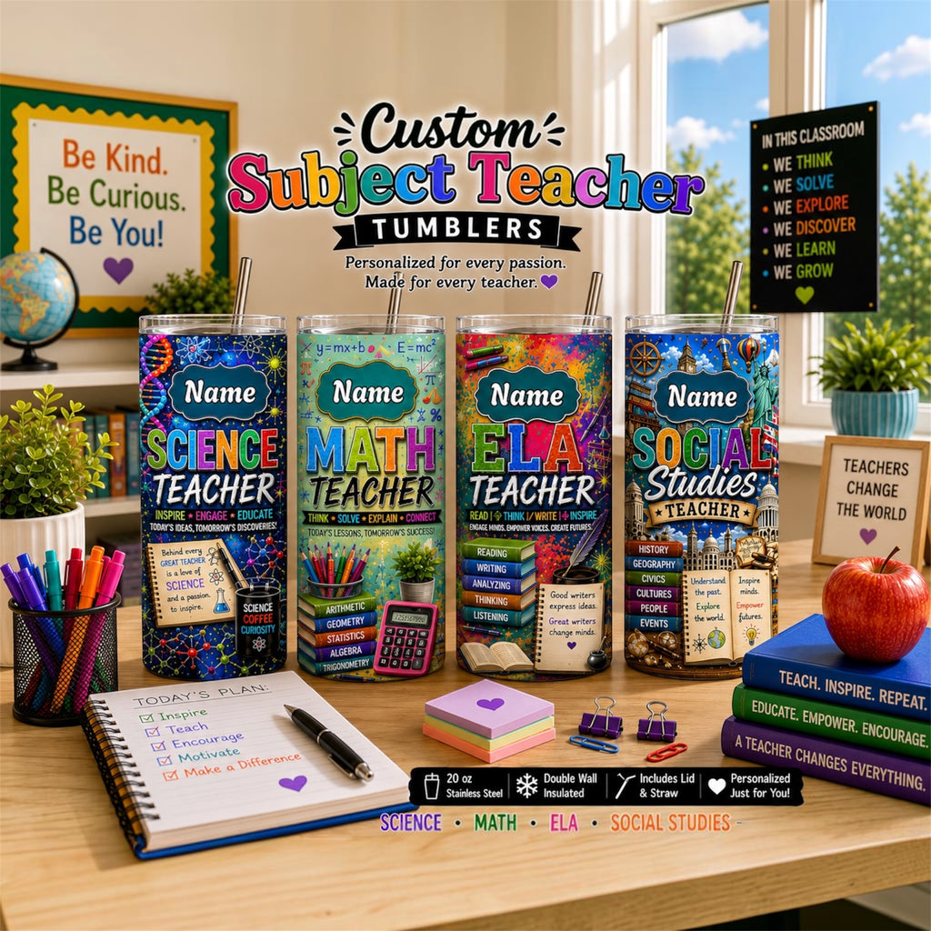 Custom Subject Teacher Tumbler