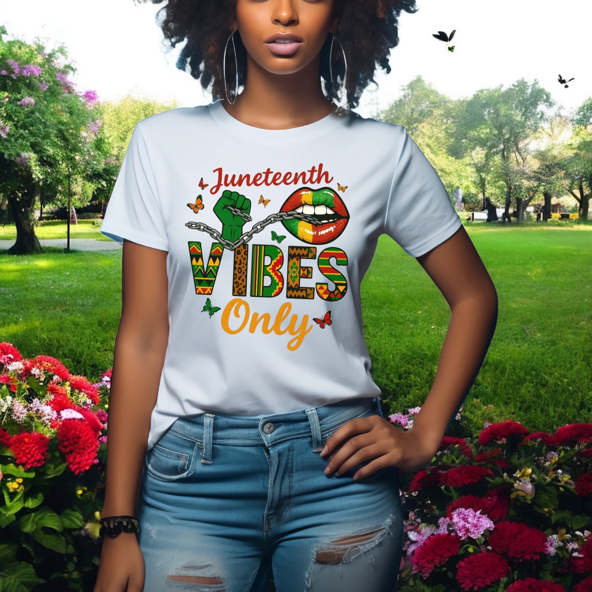 Juneteenth Vibes Only Tshirt