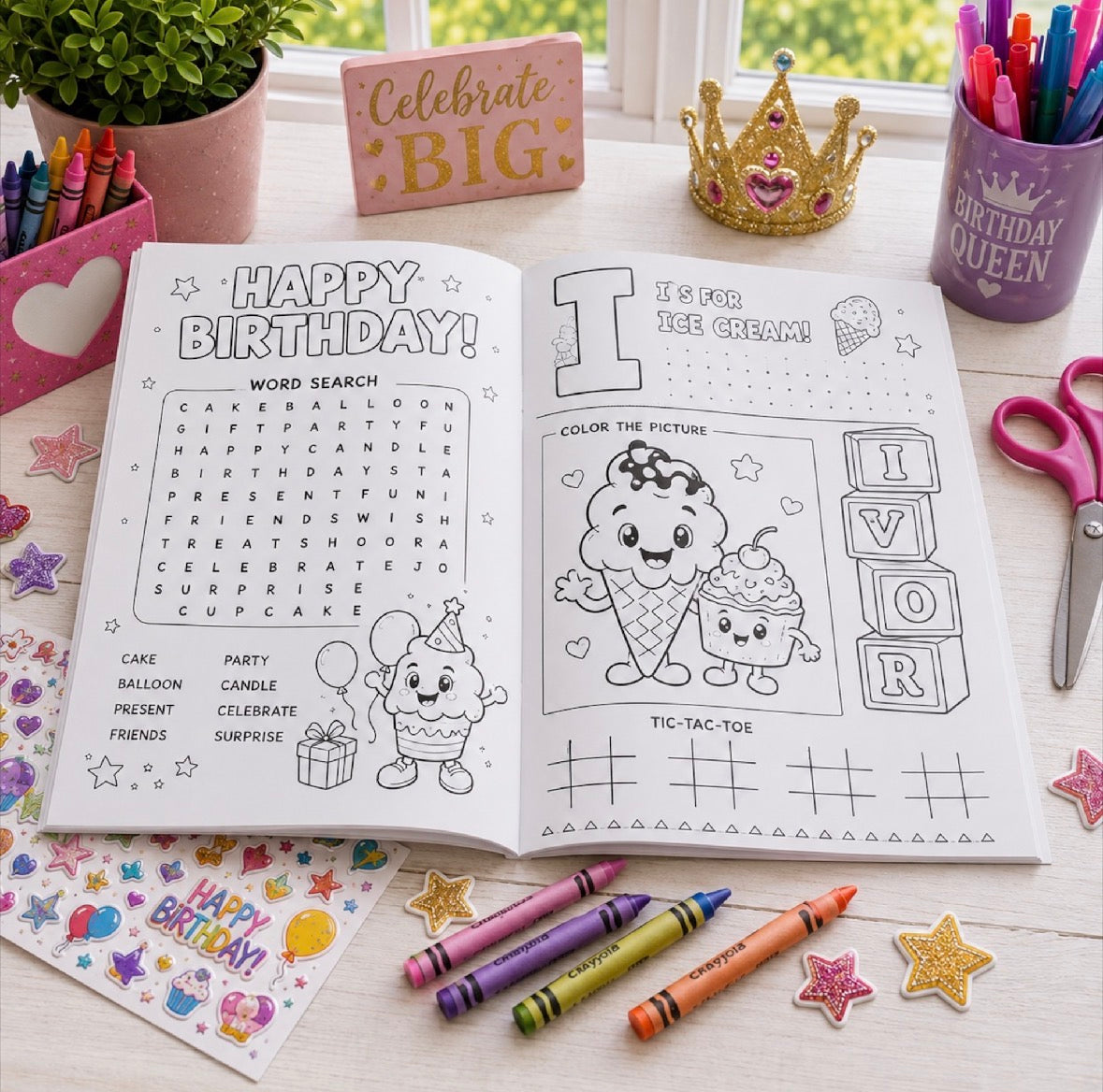 Custom Coloring Activity Book (Single)