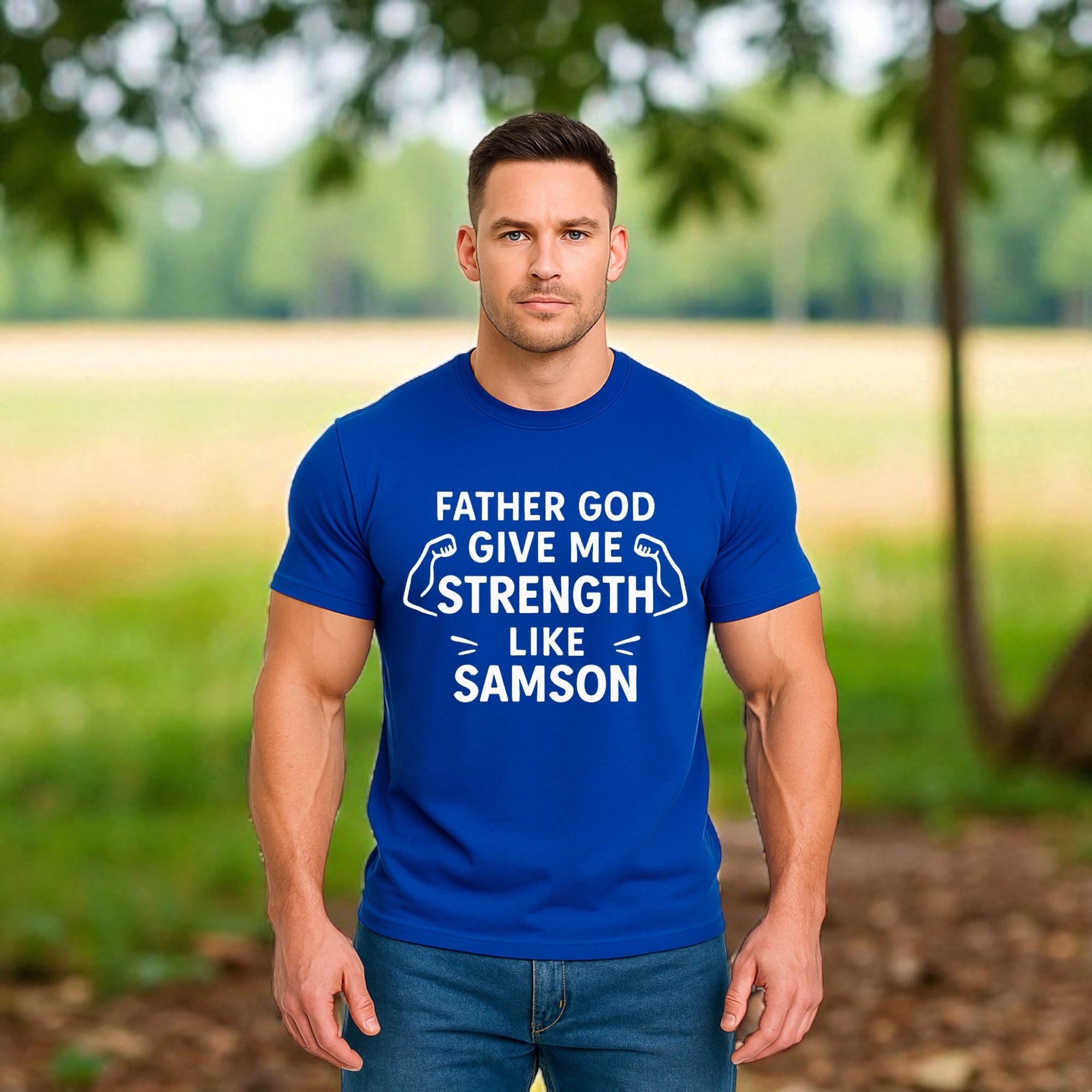 Father God Give Me Strength Like Samson Tshirt