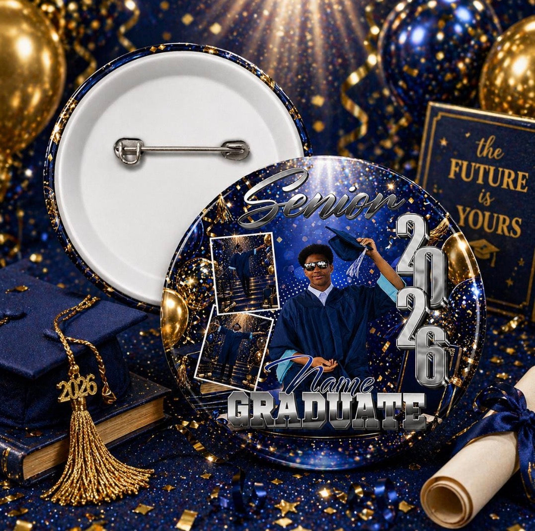 Custom Graduation Photo Buttons (wholesale)