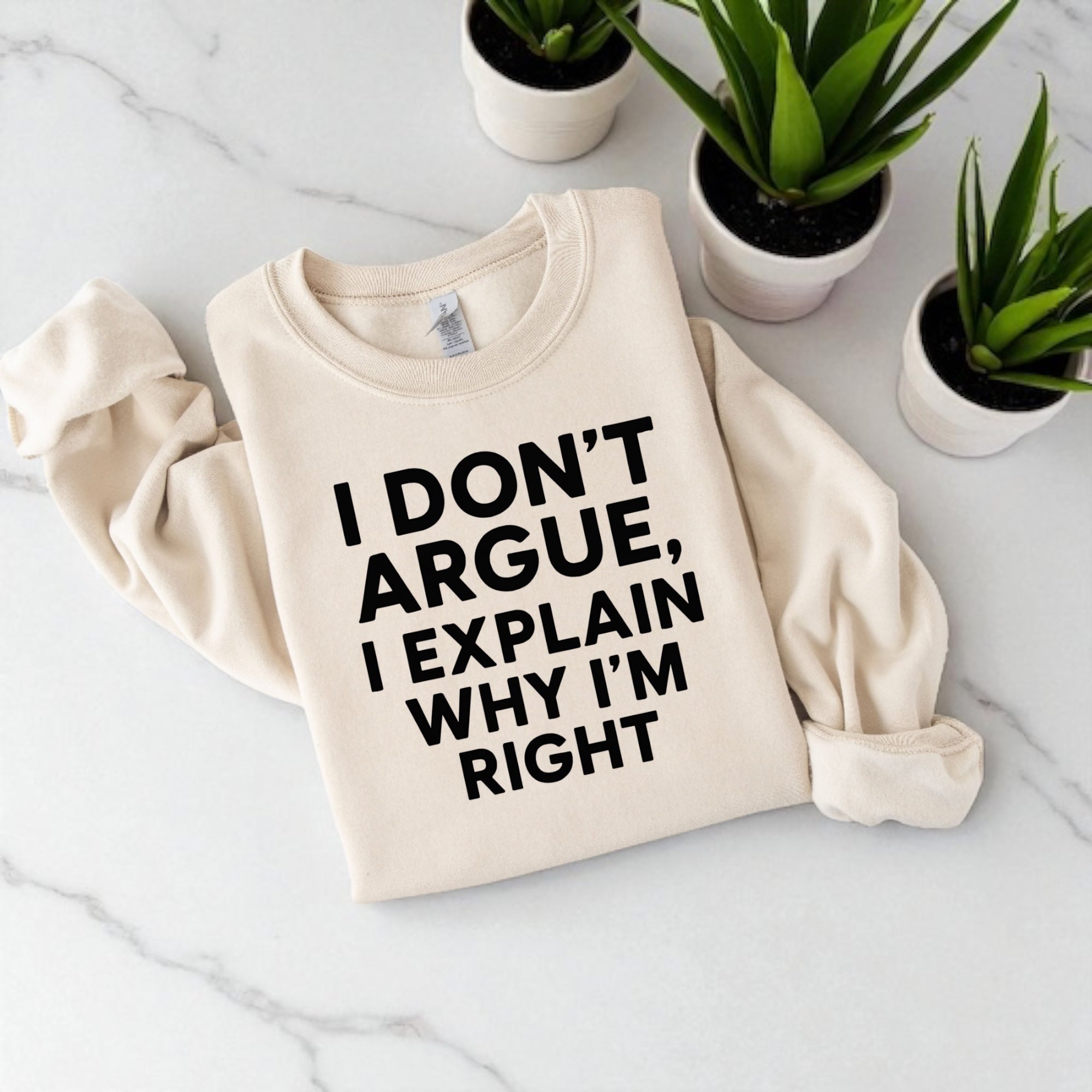 I Don’t Argue, I Explain Adult Sweat Shirts