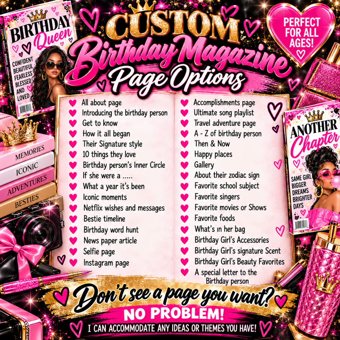 Custom Birthday Magazines (Wholesale)