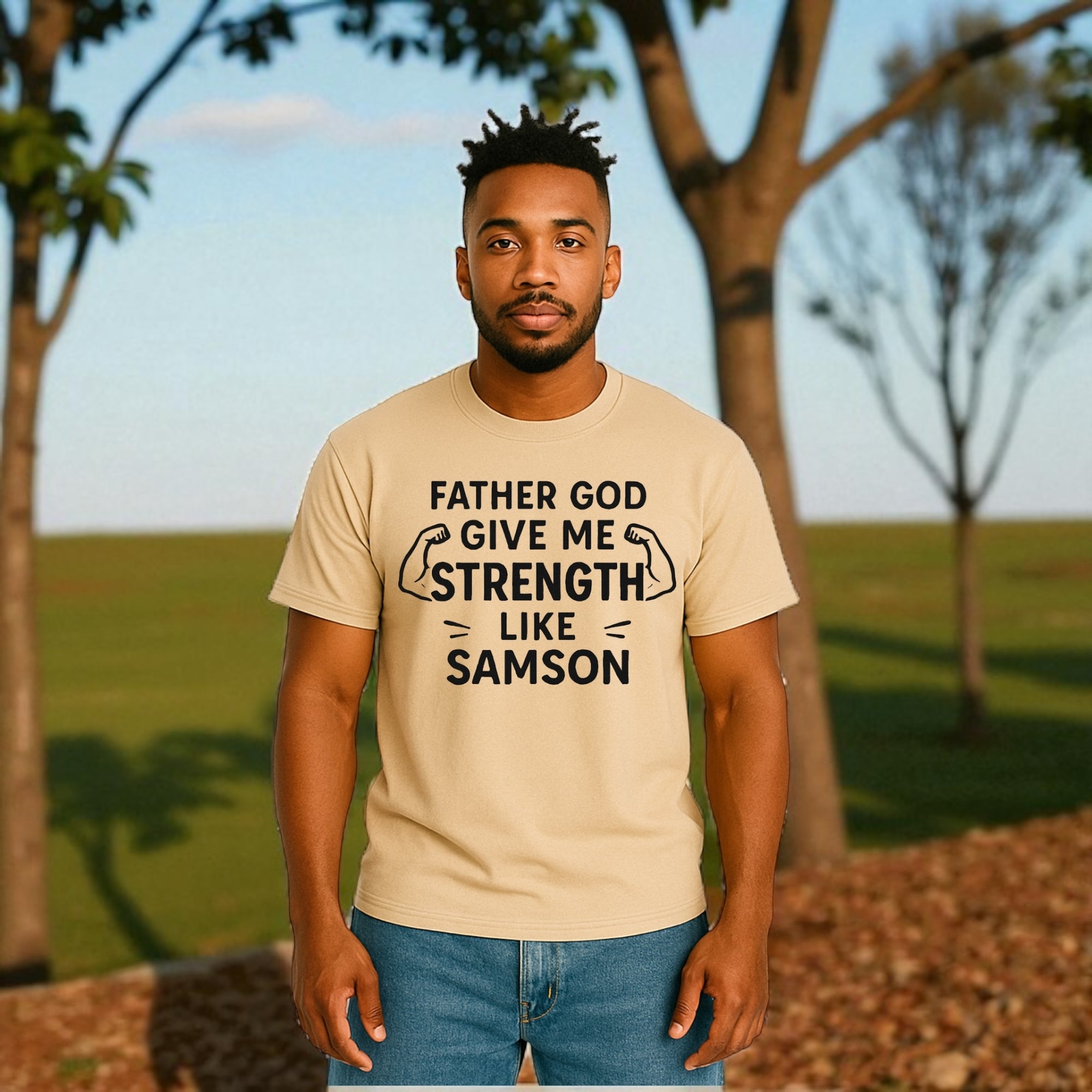 Father God Give Me Strength Like Samson Tshirt