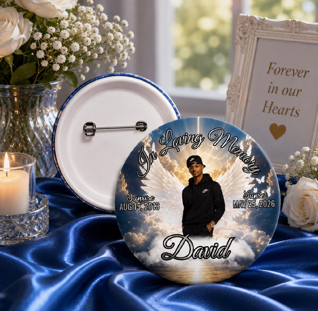 Custom Memorial Photo Buttons (Wholesale)