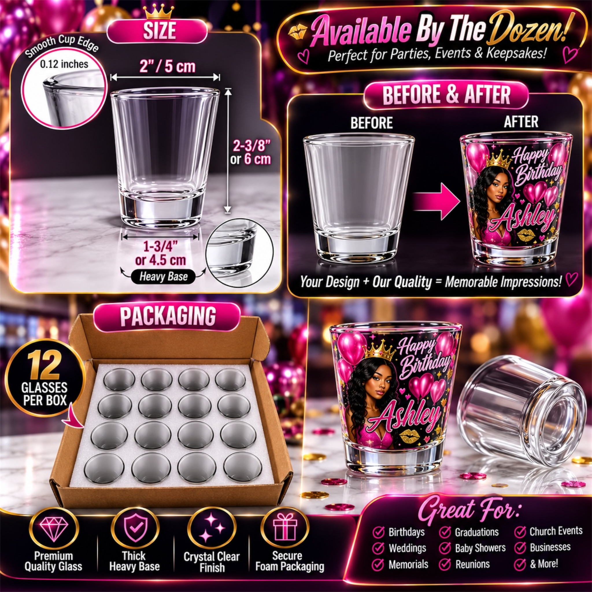 Custom Shot Glasses (Wholesale)