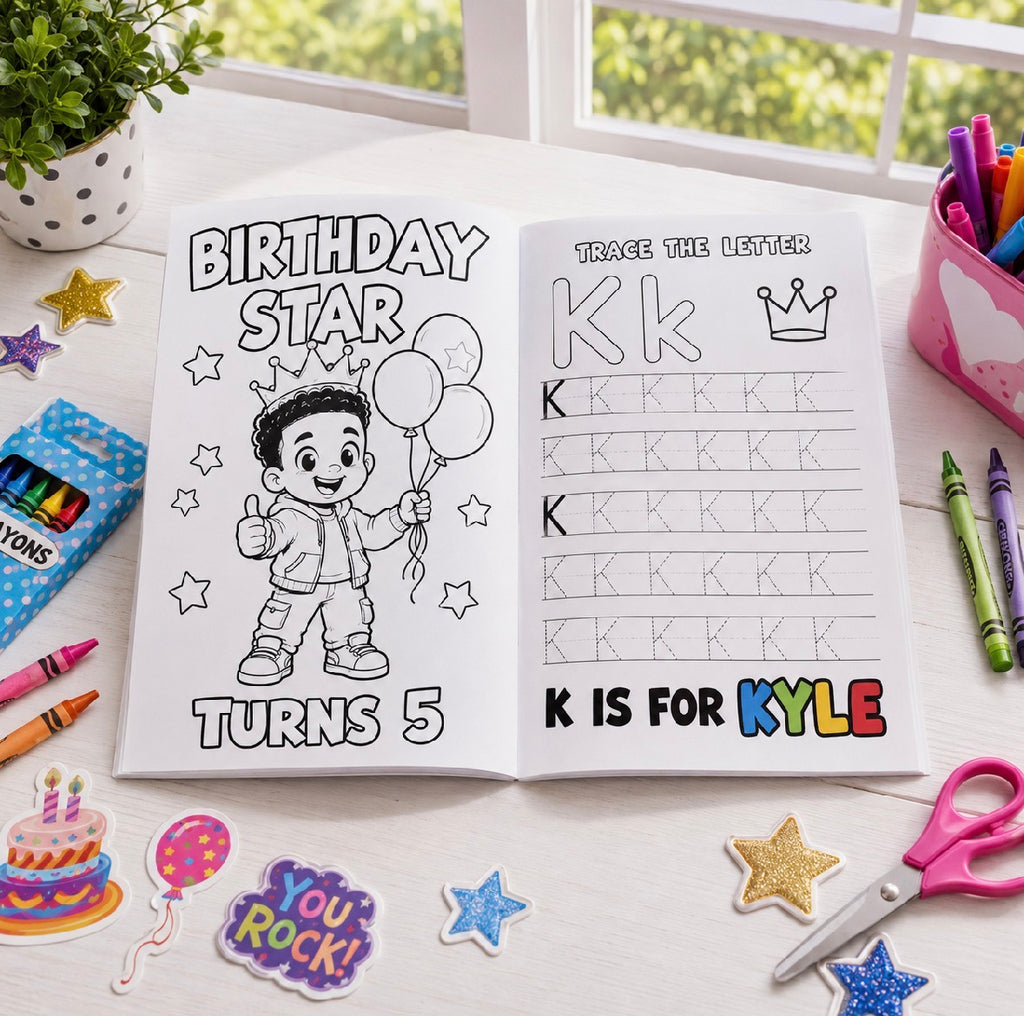Custom Coloring Activity Book (Single)