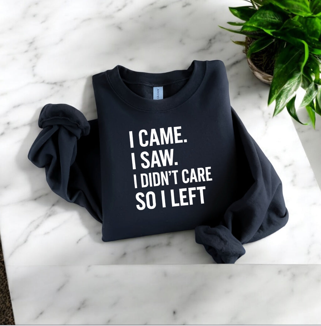 I Didn’t Care Sweatshirt