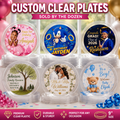Custom Clear Plastic Party Plates (Wholesale)