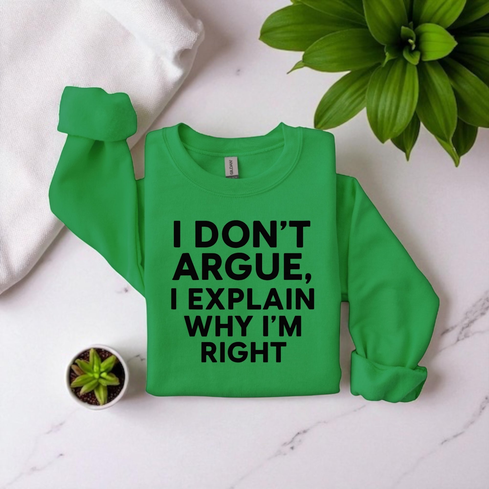 I Don’t Argue, I Explain Adult Sweat Shirts