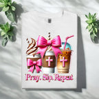 Pray. Sip. Repeat. Tshirts