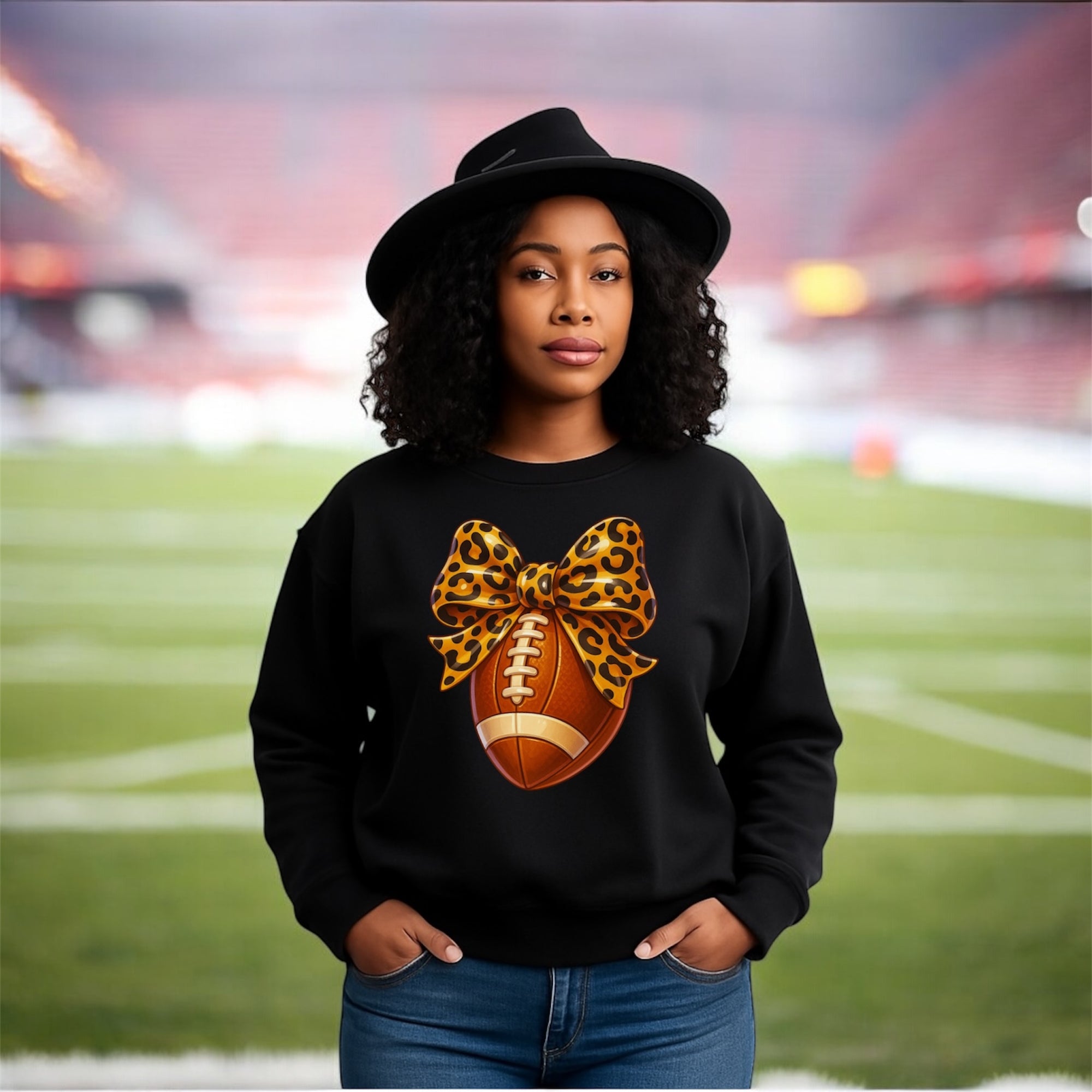 Cheetah Football Sweatshirt