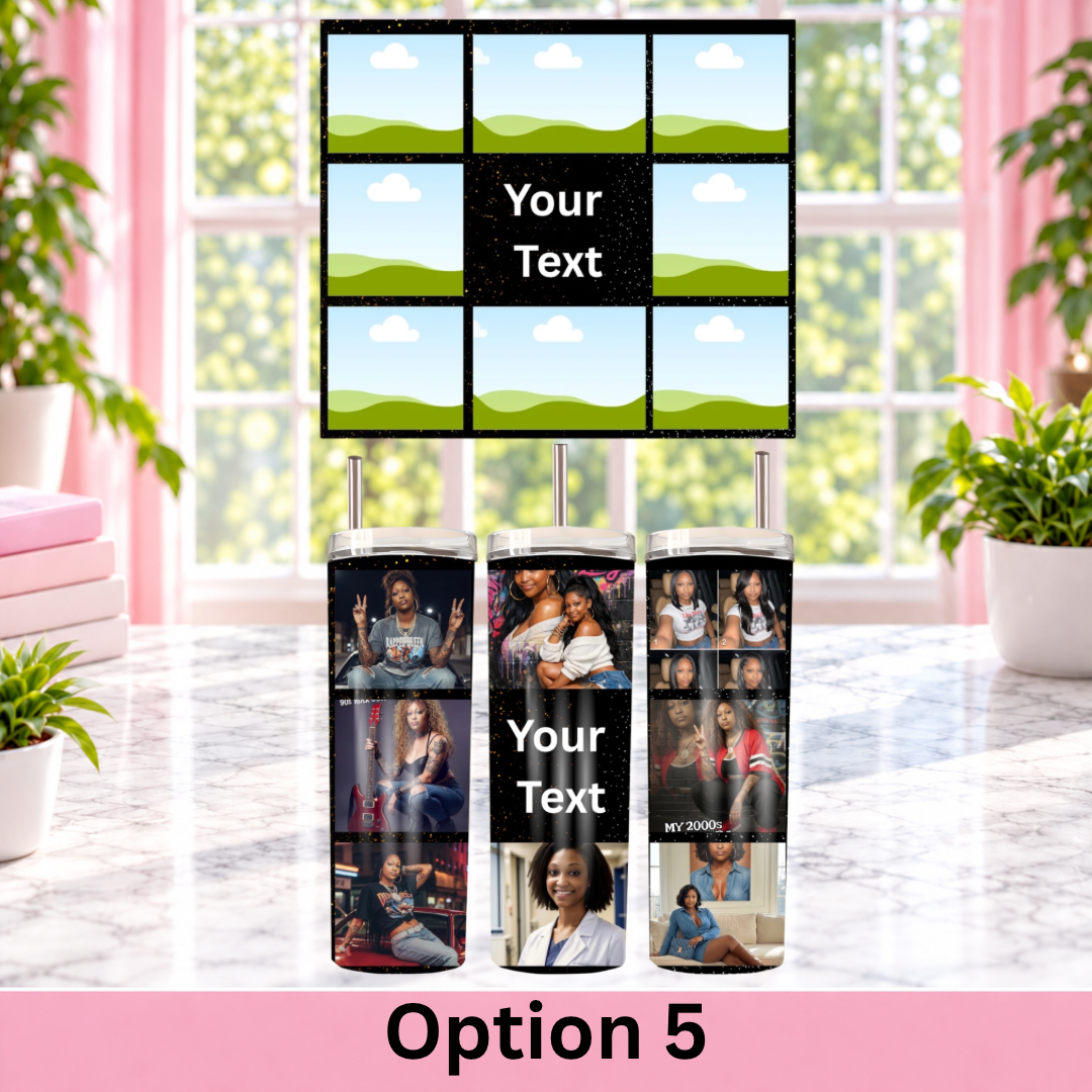 Custom Photo Grid Tumblers