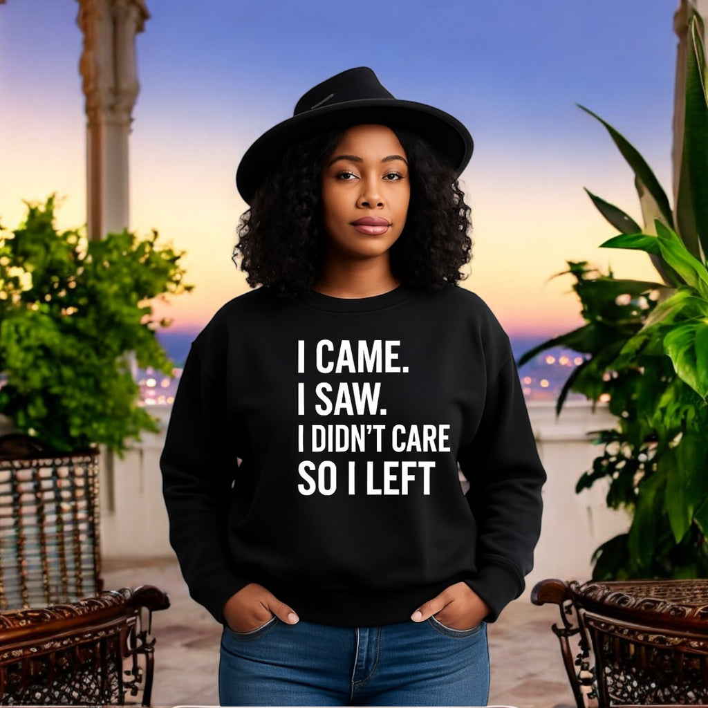 I Didn’t Care Sweatshirt